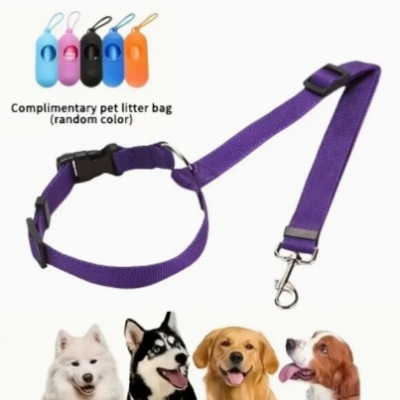 BRAND NEW DOG SEATBELT - PURPLE - Picture 1 of 4